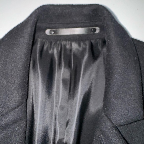 All Saints Wool Italian Cloth Overcoat Black Size 36 - Picture 6 of 11